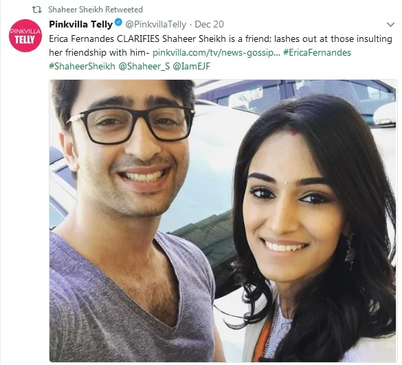 Shaheer hanya lakukan ini untuk bantah kedekatannya dengan Erica @twitter/shaheer_s