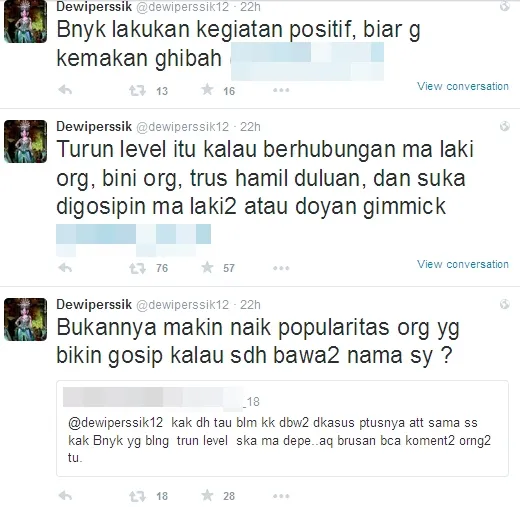 Dituding jadi orang ketiga Shaheer Sheikh dan Ayu, ini jawaban Depe. ©twitter/dewiperssik12