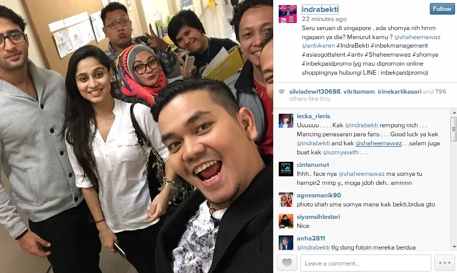 Shaheer dan Soumya mesra ya? @instagram/indrabekti