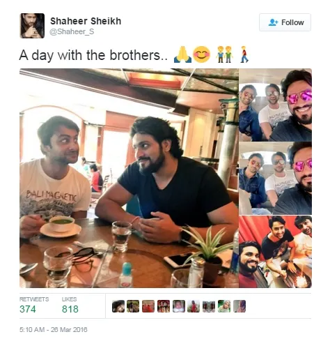 Shaheer habiskan momen ultahnya bareng dua sahabatnya ©twitter/shaheer_s