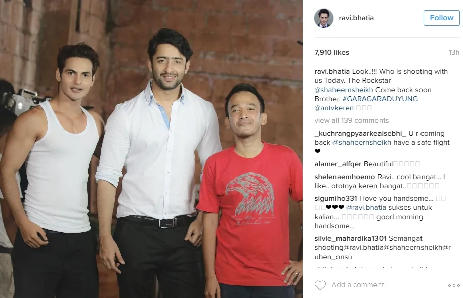 Shaheer ke Indonesia demi sinetron baru Ravi dan Ruben ©instagram/ravi.bhatia