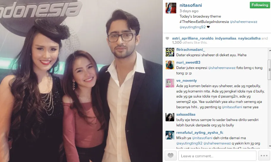 Shaheer Sheikh kok manyun, kenapa? @Instagram/nitasofiani