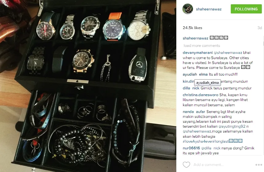 Mobil mewah ini dibeli Shaheer, atau hanya fasilitas? @instagram/shaheernawaz