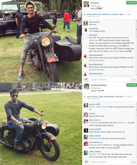 Jatuh cinta pada motor yang sama, siapa yang lebih keren? @instagram