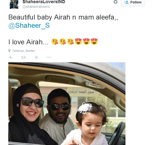 Cantiknya Aleefa, adik kandung Shaheer Sheikh. @twitter/shaheeralovers