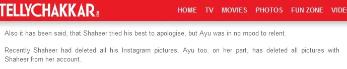 Shaheer minta maaf, tapi Ayu nggak mood untuk memaafkan. ©tellychakkar