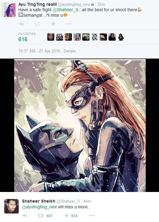 Shaheer juga akan merindukan Ayu @twitter