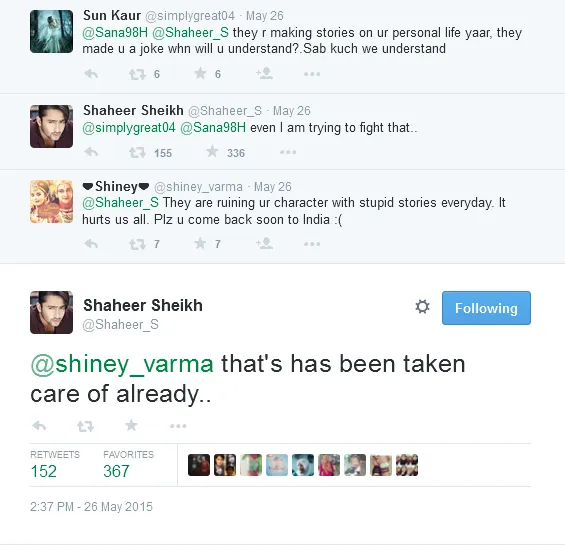 Shaheer diminta pulang ke India. @twitter/Shaheer_s