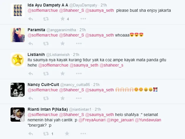Fans pun memperhatikan mata Soumya. @twitter/soffiemarchue