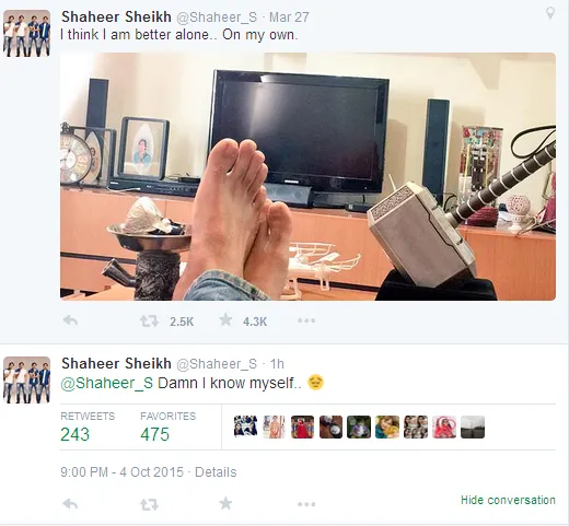 Shaheer sudah 'meramal' bakal putus dari Ayu Ting Ting? ©twitter/shaheer_s