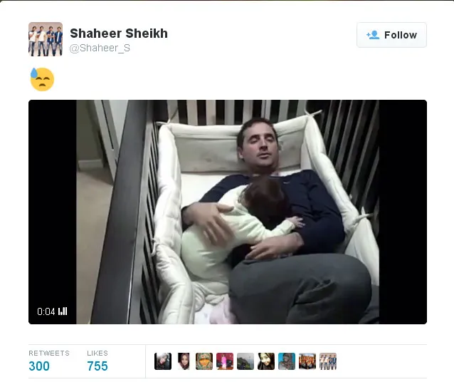 Unggah video sayang anak berulang kali, Shaheer sedang kangen Aairah? © Twitter.com/Shaheer_S