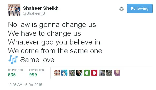 Shaheer Sheikh curhat lagi lewat penggalan syair lagu ini © Twitter.com/Shaheer_S