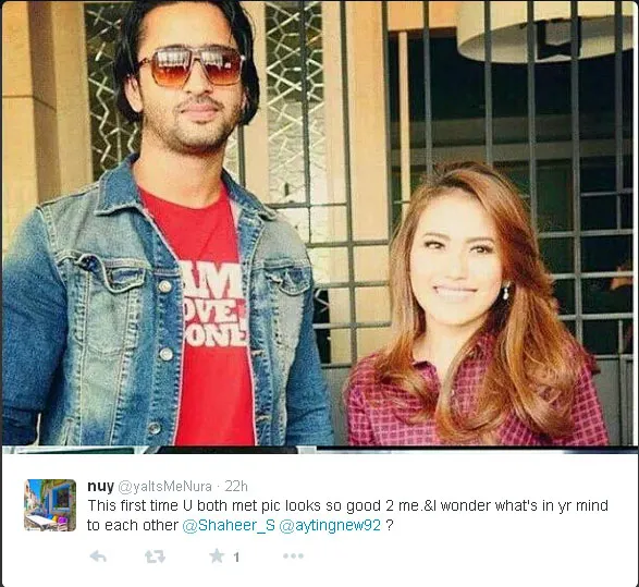 Inikah foto pertama Shaheer dan Ayu? © Twitter.com/yaltsMeNura