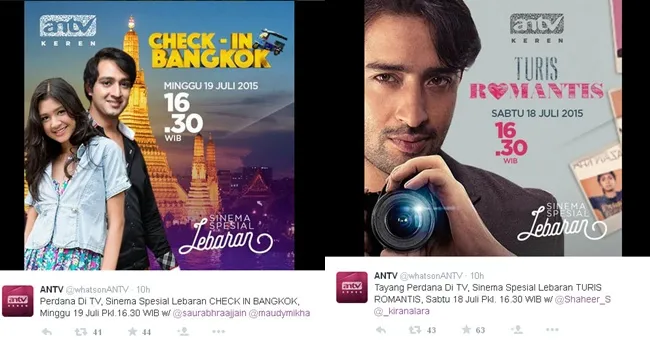 Film Shaheer dan Saurabh akan tayang perdana di televisi saat lebaran nanti @twitter.com/whatsonANTV