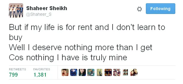 Ini dia curhatan terbaru Shaheer Sheikh di akun Twitternya © Twitter.com/Shaheer_S