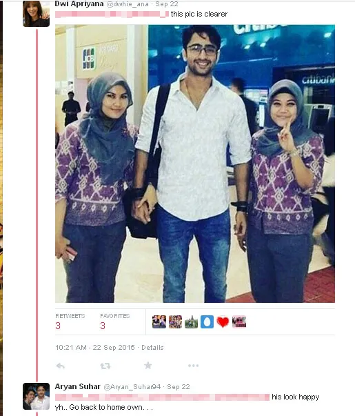 Ini foto Shaheer dan fans saat di bandara, benar ke India? © Twitter.com/dwhie_ana