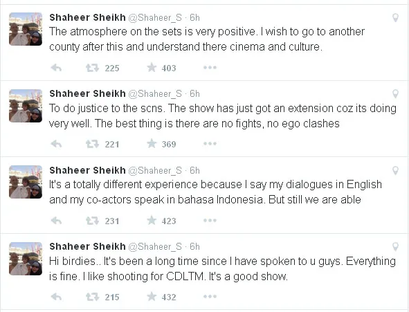 Ini dia curahan hati Shaheer Sheikh di akun Twitternya @twitter.com/Shaheer_S