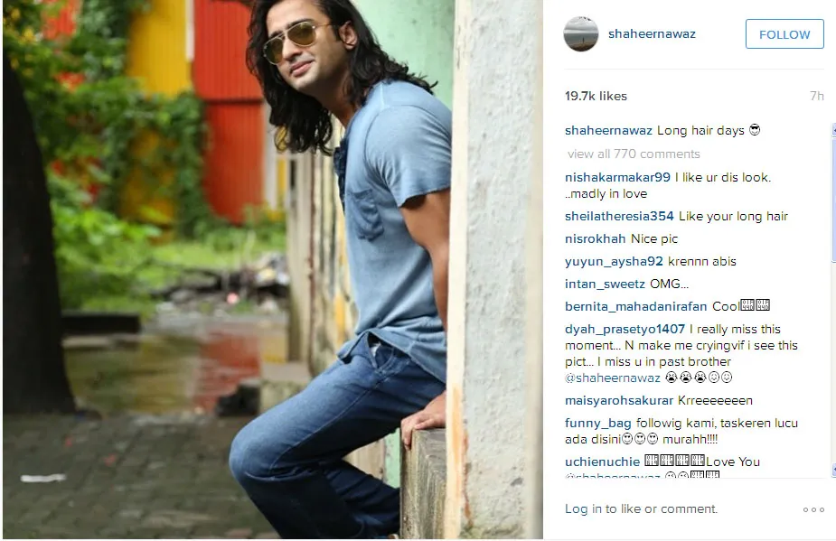 Ini dia foto tampan Shaheer Sheikh saat masih gondrong dulu © KapanLagi.com®/Bambang E Ros 