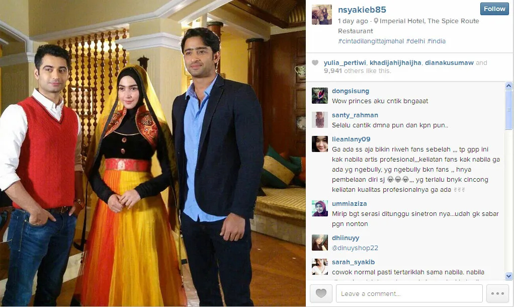 Ini dia bocoran outfit dan lokasi dalam adegan di sinetron 'Cinta di Langit Taj Mahal' @instagram.com/nsyakieb85