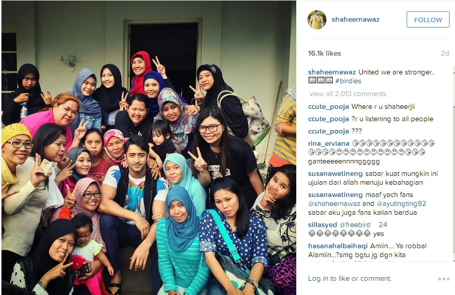 Begini gaya Shaheer saat dikerumuni fans setianya © Instagram.com/Shaheernawaz