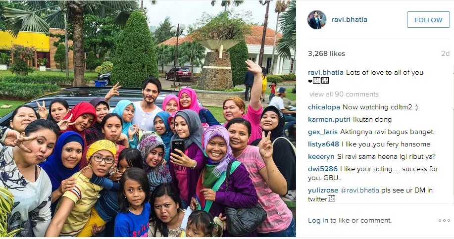 Seolah kompak, Ravi Bhatia juga melakukan hal yang sama dengan Shaheer Sheikh © Instagram.com/ravi.bhatia