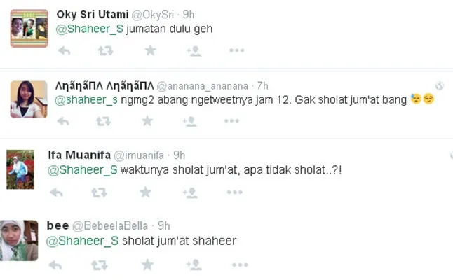 Ini dia komentar netizen saat Shaheer diduga tak menjalankan salat Jum'at @twitter.com/Shaheer_S