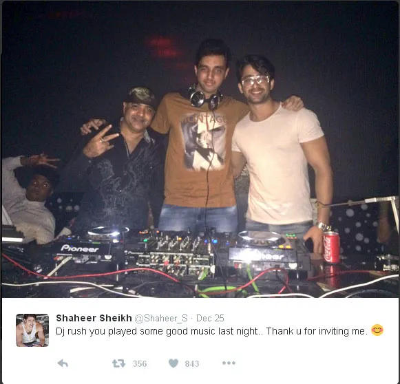 Ini dia keseruan pesta Shaheer Sheikh saat malam Natal © Twitter.com/Shaheer_S