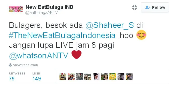 Shaheer bakal hadir lagi di 'NEBI' lho © Twitter.com/eatbulagaANTV