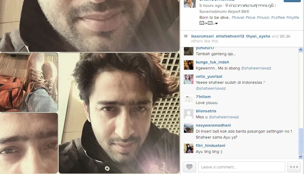 Komentar netizen tentang hubungan Shaheer dan Ayu banyak muncul di akun Instagram Shaheer @instagram.com/shaheernawaz