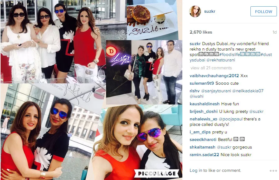 Begini pose Sussanne saat asyik menghabiskan waktu liburan di Dubai © Instagram.com/suzkr