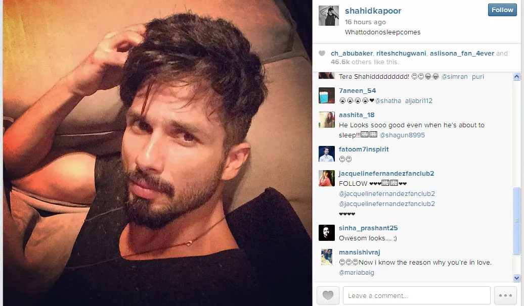 Ini dia selfie bingung ala Shahid Kapoor yang jadi insomnia dadakan jelang pernikahannya @instagram.com/shahidkapoor