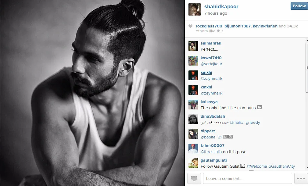 Shahid Kapoor dengan gaya rambut baru yang disamakan dengan Zayn Malik @instagram.com/shahidkapoor