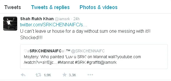 Ini dia kicauan ekspresi kemarahan Shahrukh Khan @twitter.com/iam_srk