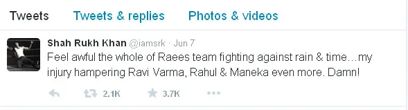 Ini dia kicauan Shahrukh Khan saat kesal dengan gangguan yang ia alami saat syuting 'RAEES' @twitter.com/iamsrk