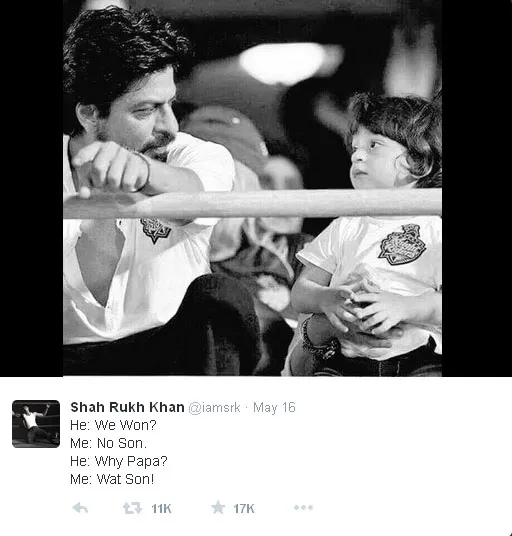 Di mata Shahrukh Khan, AbRam selalu bisa memenangkan hatinya @twitter.com/iamsrk 