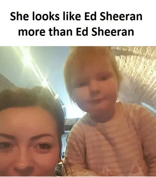 Meme Isla Walton yang mirip banget sama Ed Sheeran © Istimewa