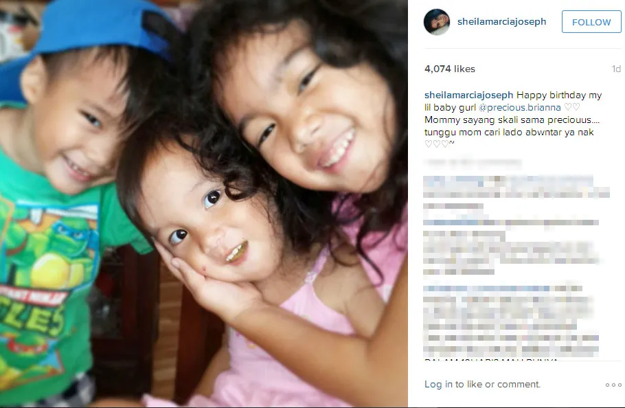 Sheila Marcia juga tuliskan pesan ultah buat anaknya di Instagram © Instagram.com/sheilamarciajoseph