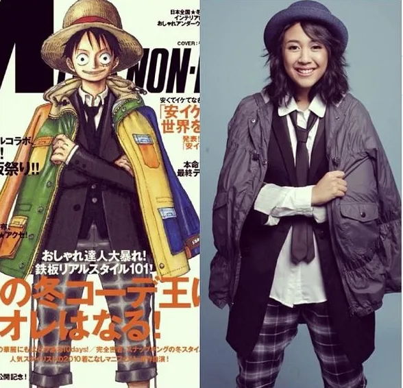 Gaya berpakaian Sherina ala Monkey D Luffy @instagram.com/sherinamunaf