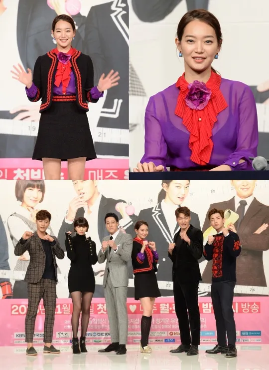 Shim Min Ah dalam konferensi pers Oh My Venus kemarin (11/11). © soompi.com
