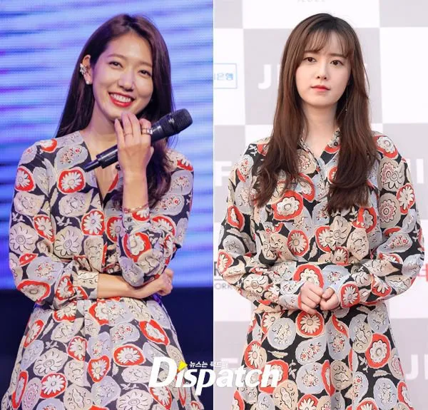 Park Shin Hye Vs Goo Hye Sun, siapa yang paling cocok pakai dress motif bunga ini? ©dispacth.co.kr
