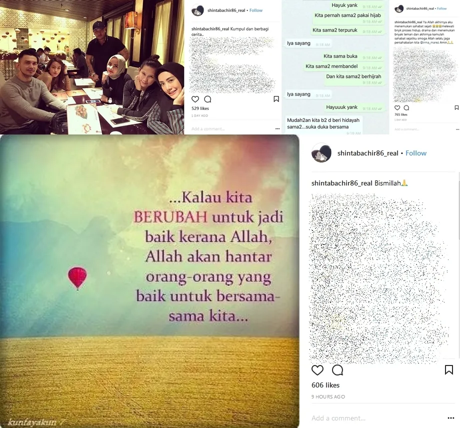 Shinta Bachir kembali berhijab ©instagram/shintabachireal