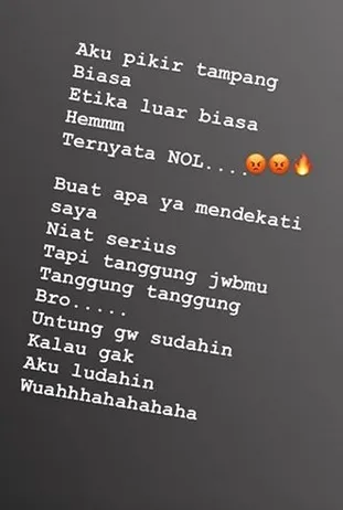 Status Shinta Bachir soal etika ©instagram.com/shintabachir86_real