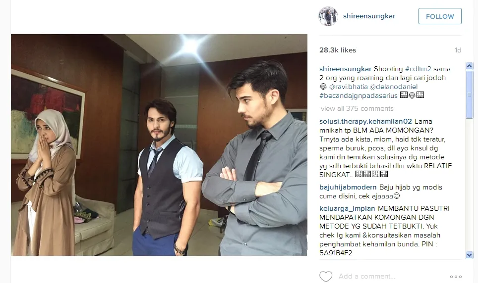 Akankah Ravi nanti juga akan jatuh cinta pada karakter Shireen © Instagram.com/shireensungkar