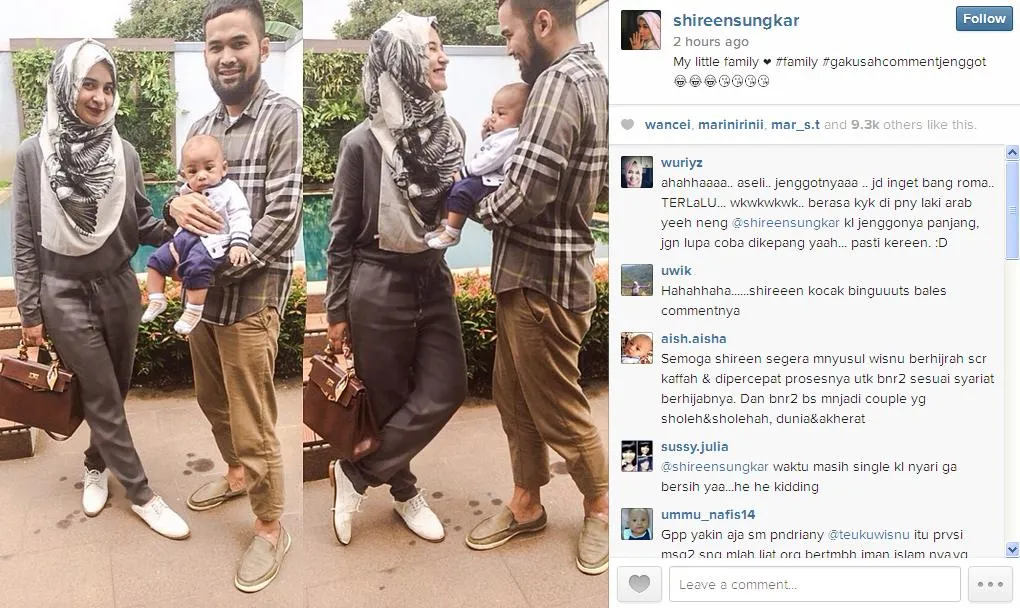 Bisa lihat perubahan penampilan Teuku? @ instagram.com/shireensungkar