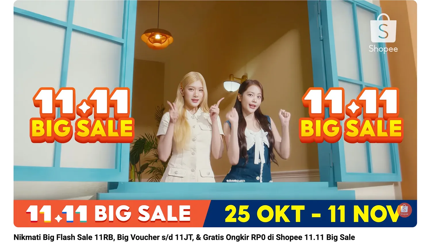 Hearts2Hearts menjalin kolaborasi dengan Shopee dalam kampanye Shopee 11.11 Big Sale. (Istimewa)