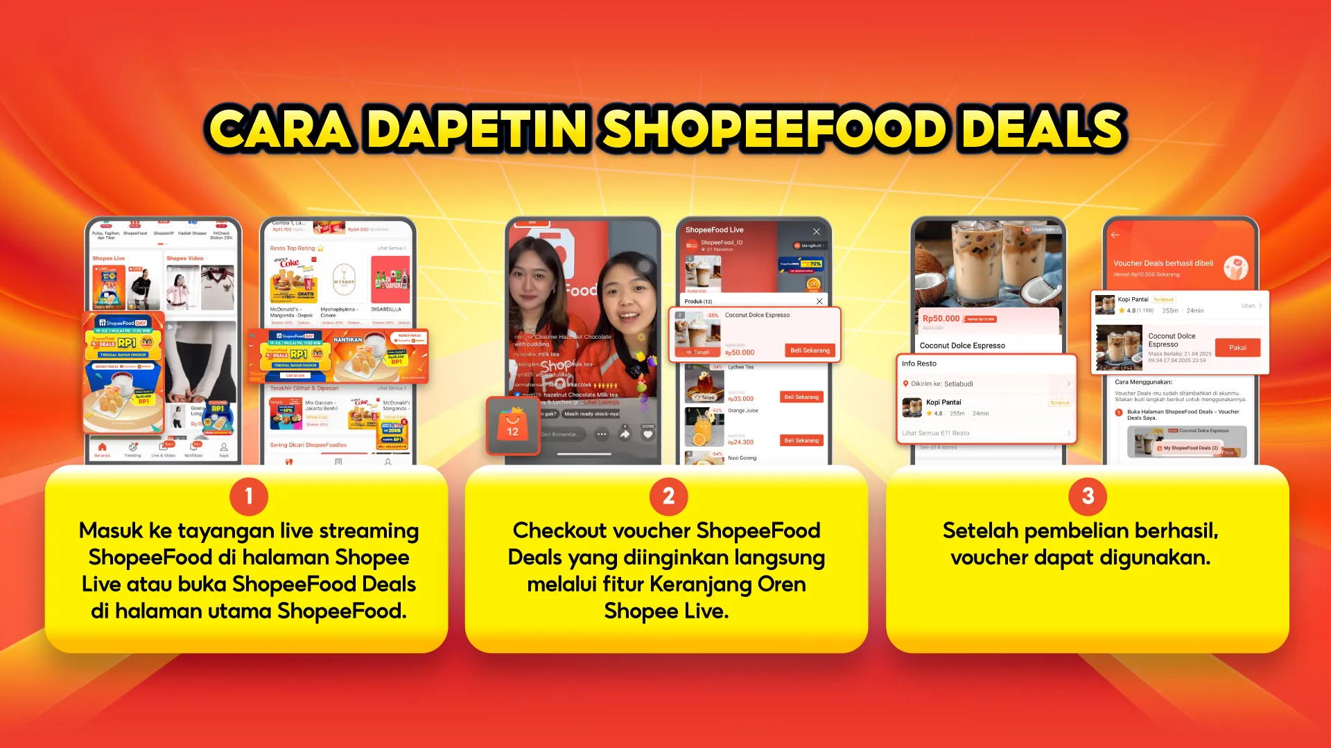 Cara dapetin ShopeeFood Deals.