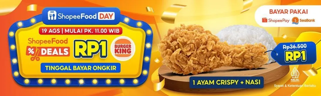 Burger King cuma Rp1. (Sumber: Istimewa)