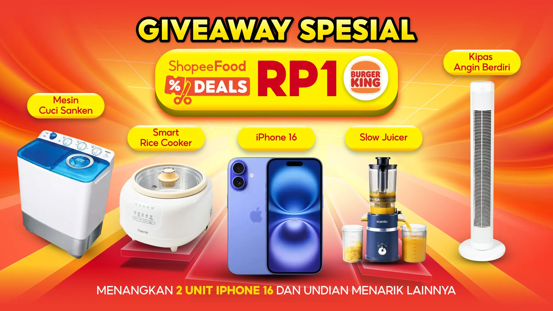 Giveaway Spesial ShopeeFood Deals Rp1.