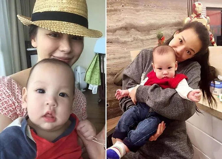 Shu Qi tampak menggendong Dalton, bayi dari Vivian Hsu. © toggle.sg