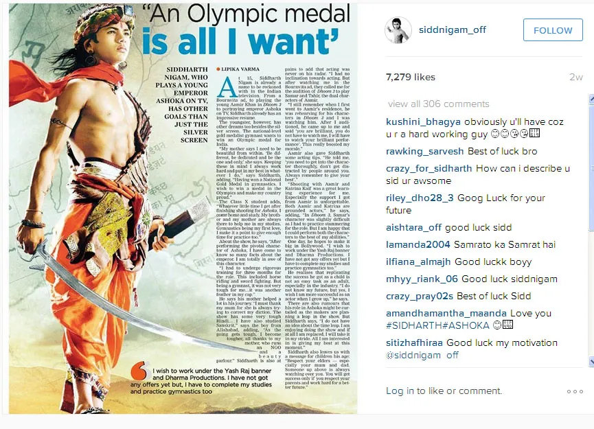 Siddharth Nigam adalah sosok remaja berprestasi dengan seabrek cita-cita © Instagram.com/siddnigam_off